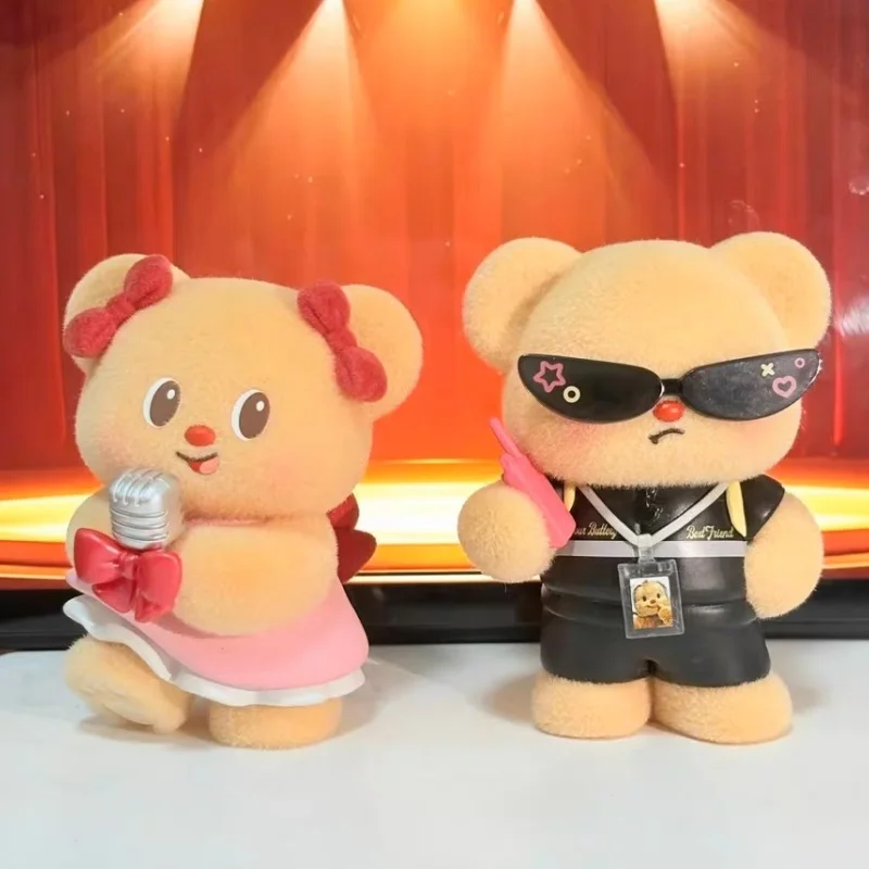 

New Genuine Butter Bear Top Team Series Blind Box Figurines Trendy Toy Flocking Dolls Ornaments Collection Mystery Box Toys Gift