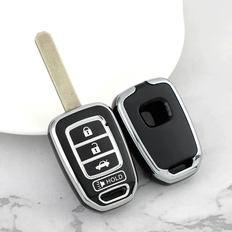 4 Buttons TPU Remote Key Shell For Honda Accord CR-V FIT XRV VEZEL CITY JAZZ CIVIC HRV FRV Remote Key Case Fob