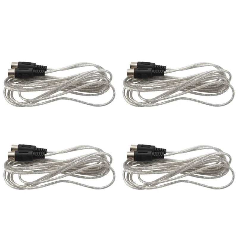 

ABLB-4Pcs 9.8FT (3 м) удлинительный кабель-коннектор MIDI DIN 5-контактный (штекер-штекер) для музыкальных инструментов