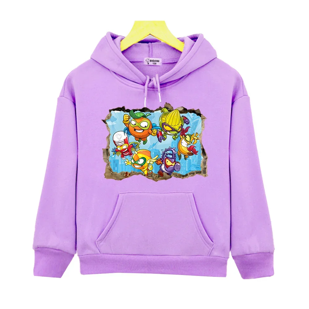 Super Zings Game Kids Hoodies SuperZings Streetwear Casual Long Sleeve Children Sweatshirt Kawaii Boys and Girls Pullover Autumn