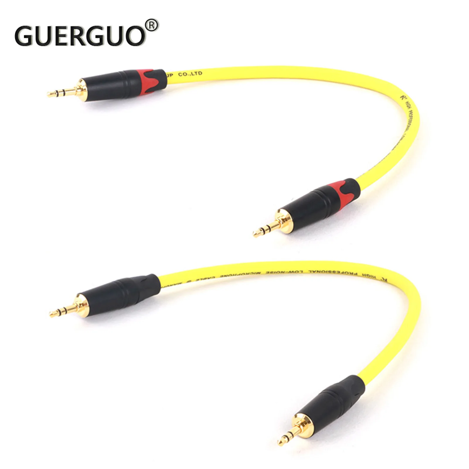 1PCS GuerGuo Dual 3.5mm 1/8inch Stereo TRS Male Jack to Straight Patch Cable For Guitar Microphones Etc 0.3M-15M