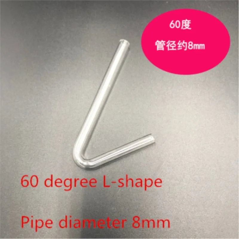 5pcs L/Y/straight-type Glass tube laboratory high temperature resistant borosilicate hollow glass airway 60/90/135 degree