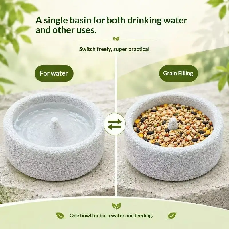 Textured Non Slip Dual Function Hamster Bowl Food Grade Safe for Food & Water Anti-tip Small Pet Feeder for Gerbils Mice Home U
