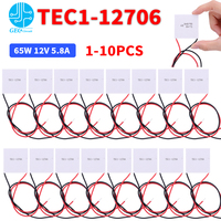 TEC1-12706 Thermoelectric Cooler 65W 12V 5.8A Cooling Peltier Plate Module for Cooling for Power Generation