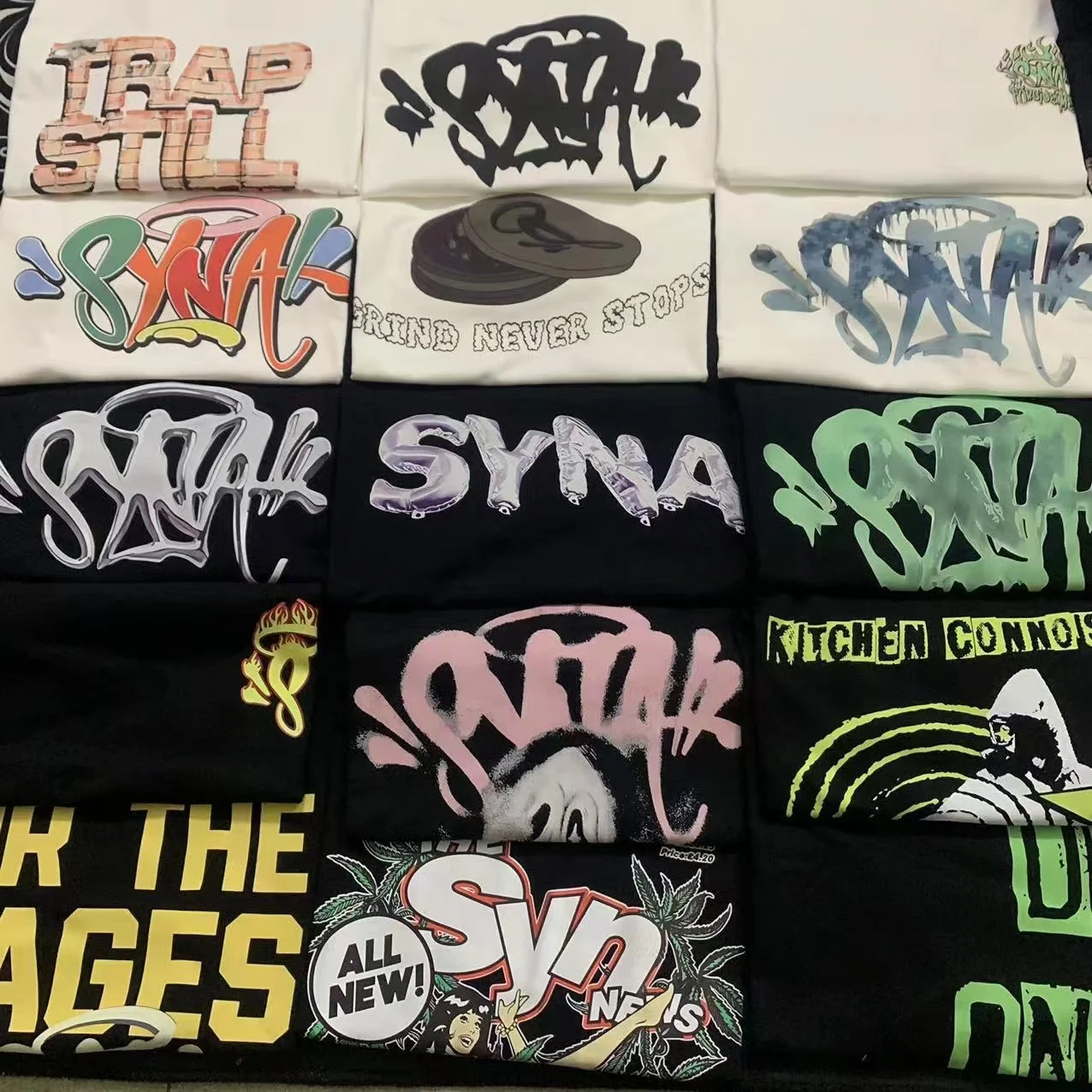 

high-quality American street hip-hop letter-printed short-sleeved T-shirts and loose tops for both men and women a trendy brand