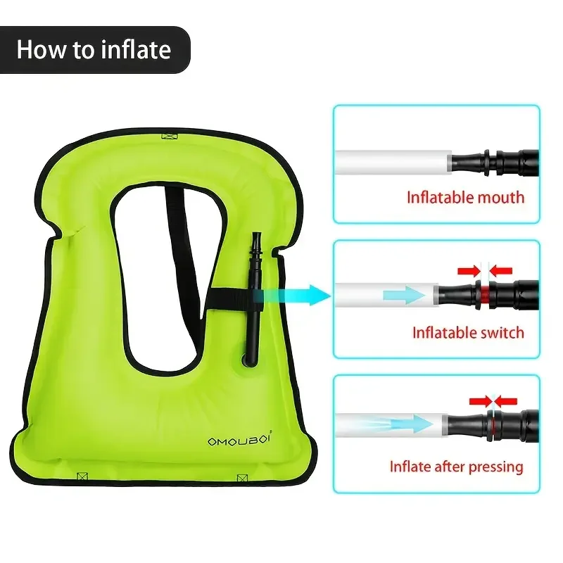 OMOUBOI Galleggiabilità Gonfiabile Gilet Portatile Leggero Per Immersioni Nuoto Adatto Per Uomini E Donne 88-180 Lbs