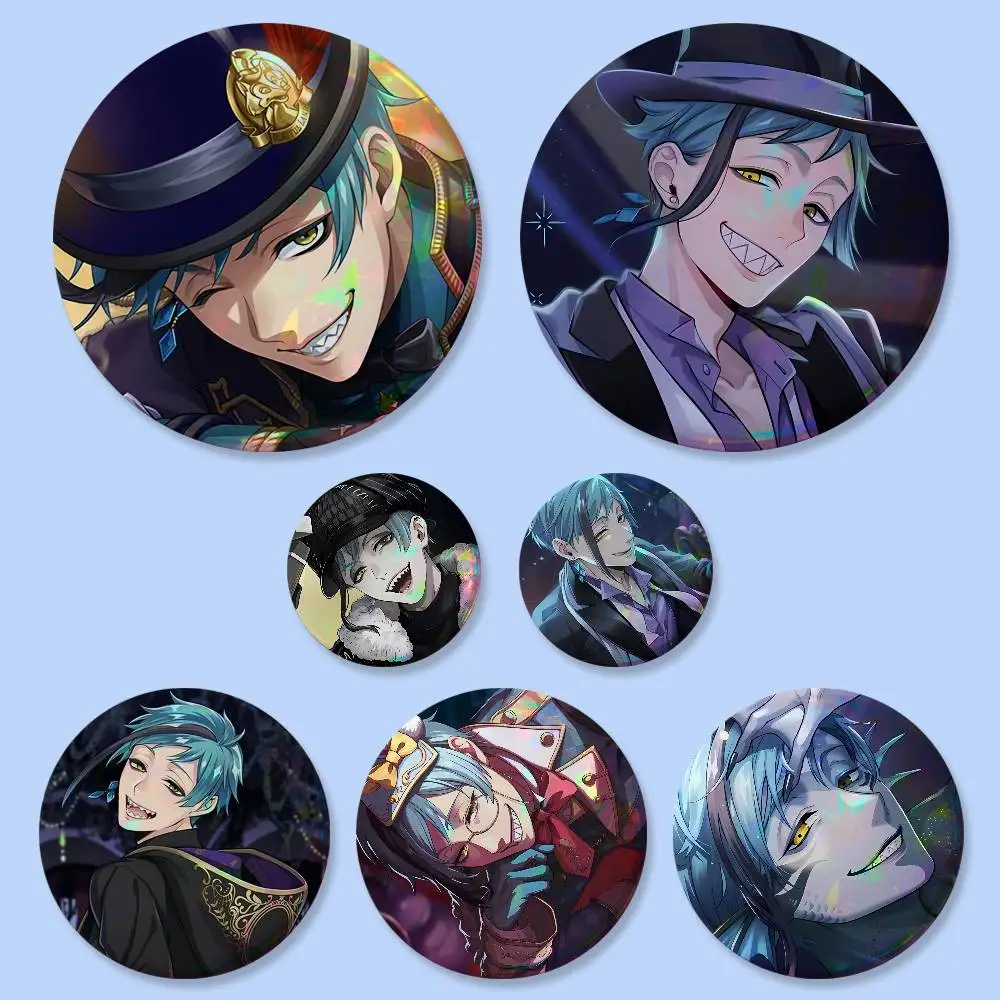 Floyd Leech Anime Character Badges 25 32 44 58 75 Mm Round Cosplay Pin Bag Decor Fans Collect Friends Gifts Brooch Souvenir