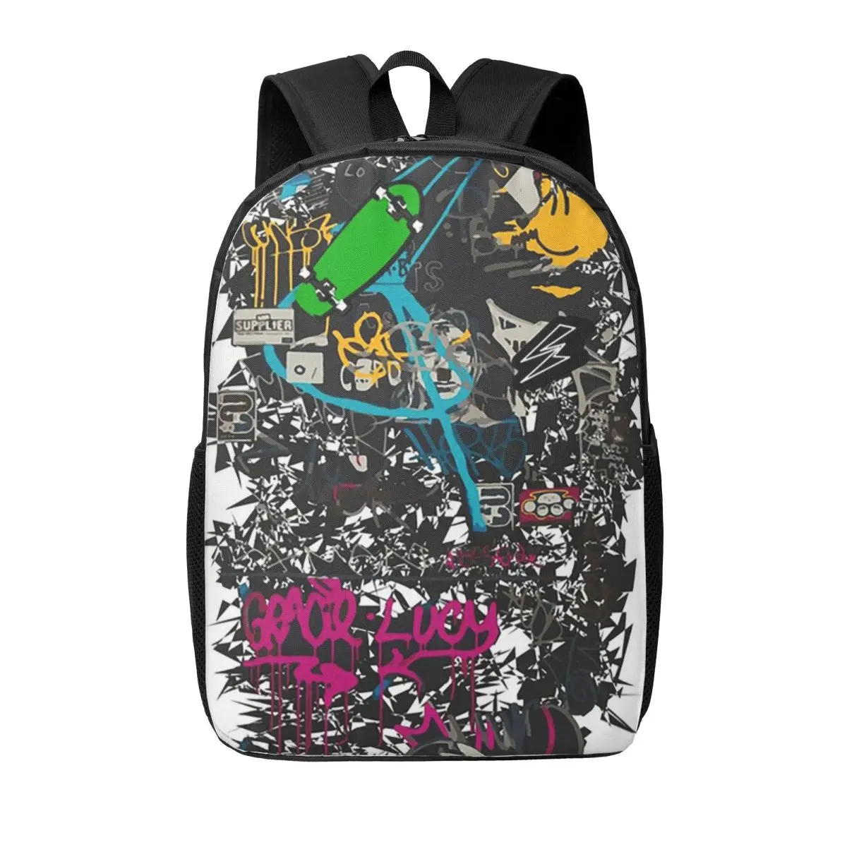 

Street Art Skate Woman Backpacks Boys Girls Bookbag Fashion Children School Bags Portability Laptop Rucksack Shoulder Bag