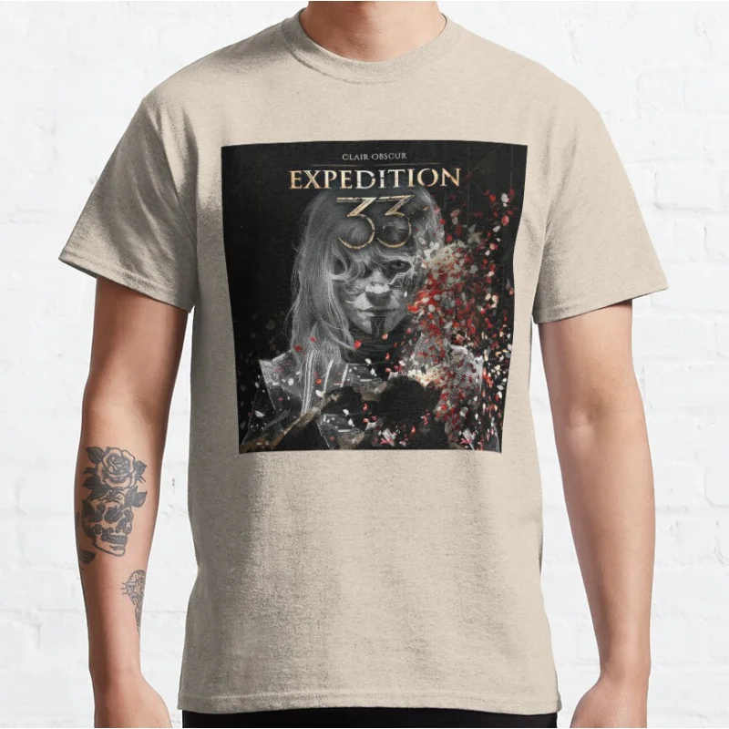 expedition33 Clair Obscur Expedition 33 Dark Fantasy video game T-shirt Gift for Gamer Large size Adult Tops S-6XL - Image 4