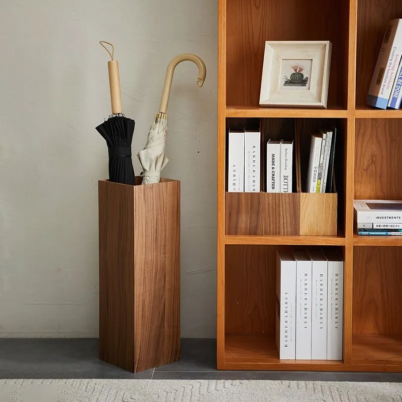 

Wooden Nordic Umbrella Stands Household Retro Luxury Umbrella Storage Rack Aesthetic Living Room Entrance Hall Home Decoration
