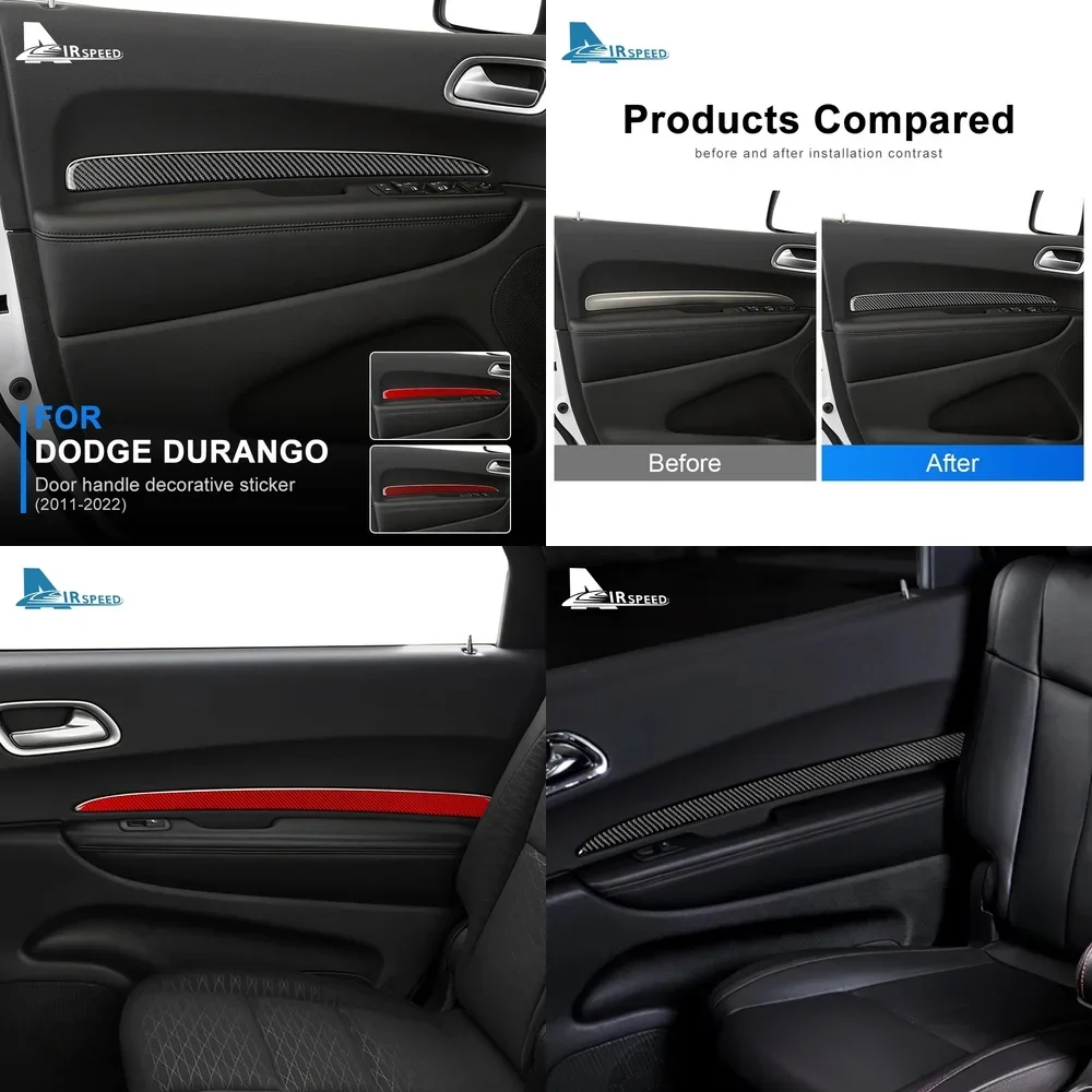 

Наклейка из настоящего мягкого карбона для Dodge Durango 2011-2020: аксессуары для отделки дверей автомобиля