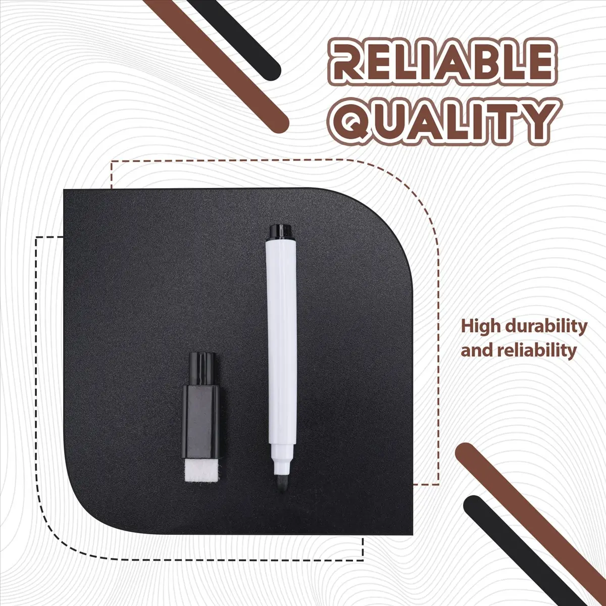 【STABLE QUALITY】100 Pieces Dry Erase Markers Whiteboard Black Dry Erase Markers with Rubber Cap Fine Tip Dry Erase Markers