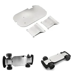 Stainless Steel Chassis Armor Gearbox Protector Skid Plate for Tamiya TT01 TT-01 1/10 RC Car Upgrades Parts Accessories