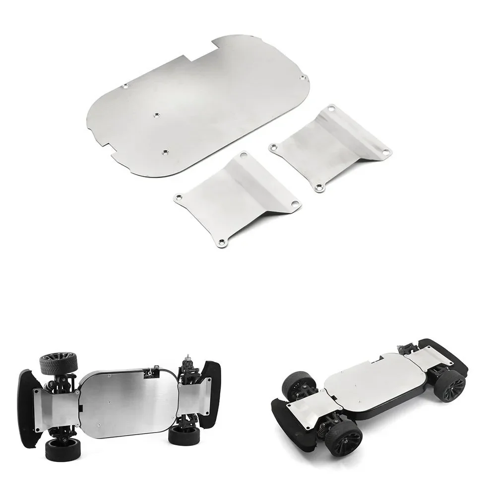 Stainless Steel Chassis Armor Gearbox Protector Skid Plate for Tamiya TT01 TT-01 1/10 RC Car Upgrades Parts Accessories