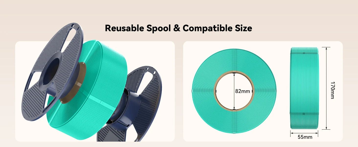 SUNLU PLA Classic 3D-Filament 1,75 mm 600 mm/s Hochgeschwindigkeits-Matt-PLA-Filament, verwicklungsfrei, für die meisten FDM-3D-Drucker, schneller Versand – Detail 9