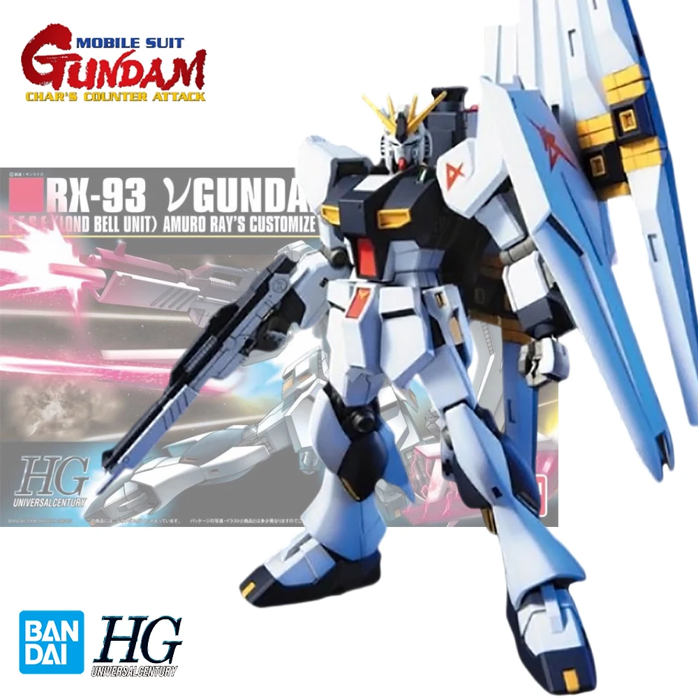 

Bandai Genuine HGUC 1/144 RX-93 Nu v GUNDAM Anime Action Figure Assembly Toy Model Collection Decorative Toy Gifts