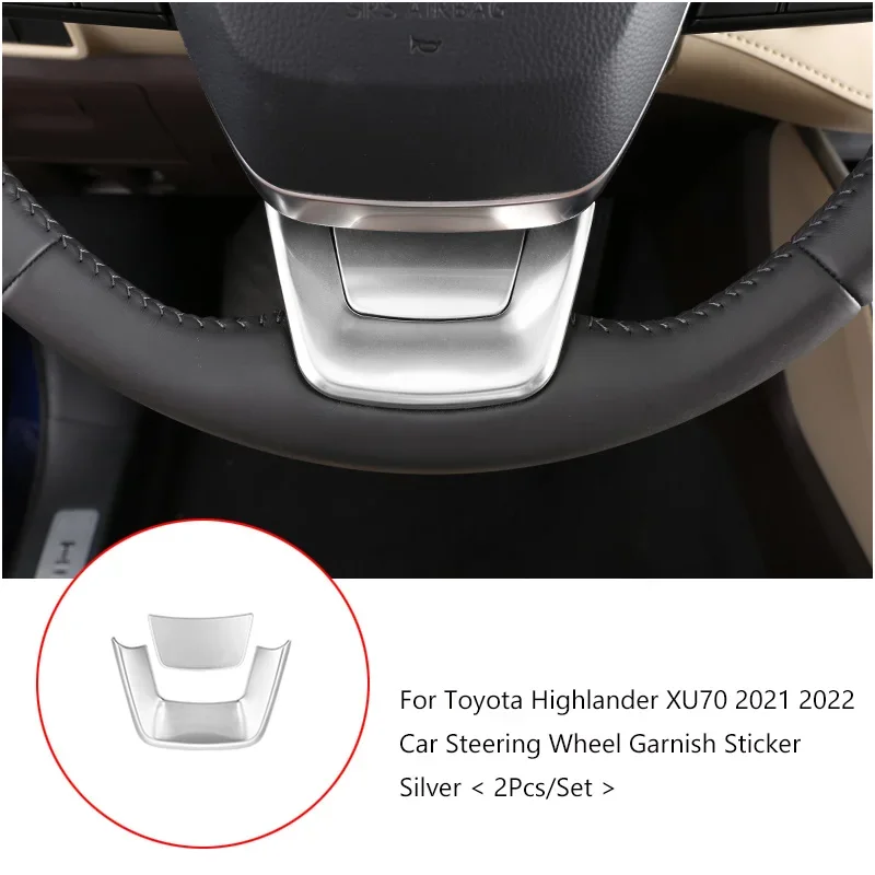 Car Steering Wheel Decorative Circle Interior Refit Stickers Car-Accessories For Toyota Highlander XU70 2021-2024