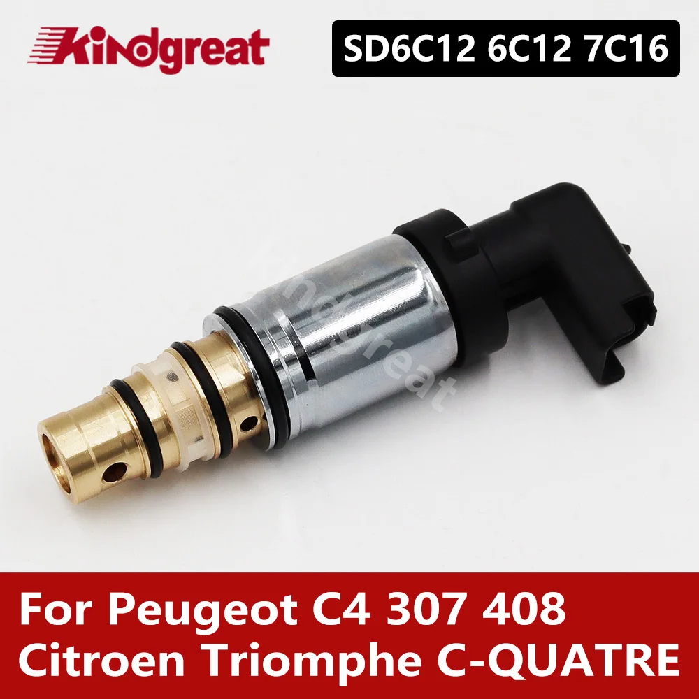 

For Peugeot C4 307 408 pallas Citroen Triomphe C-QUATRE sd6c12 6C12 7C16 electronic control solenoid control valve compressor