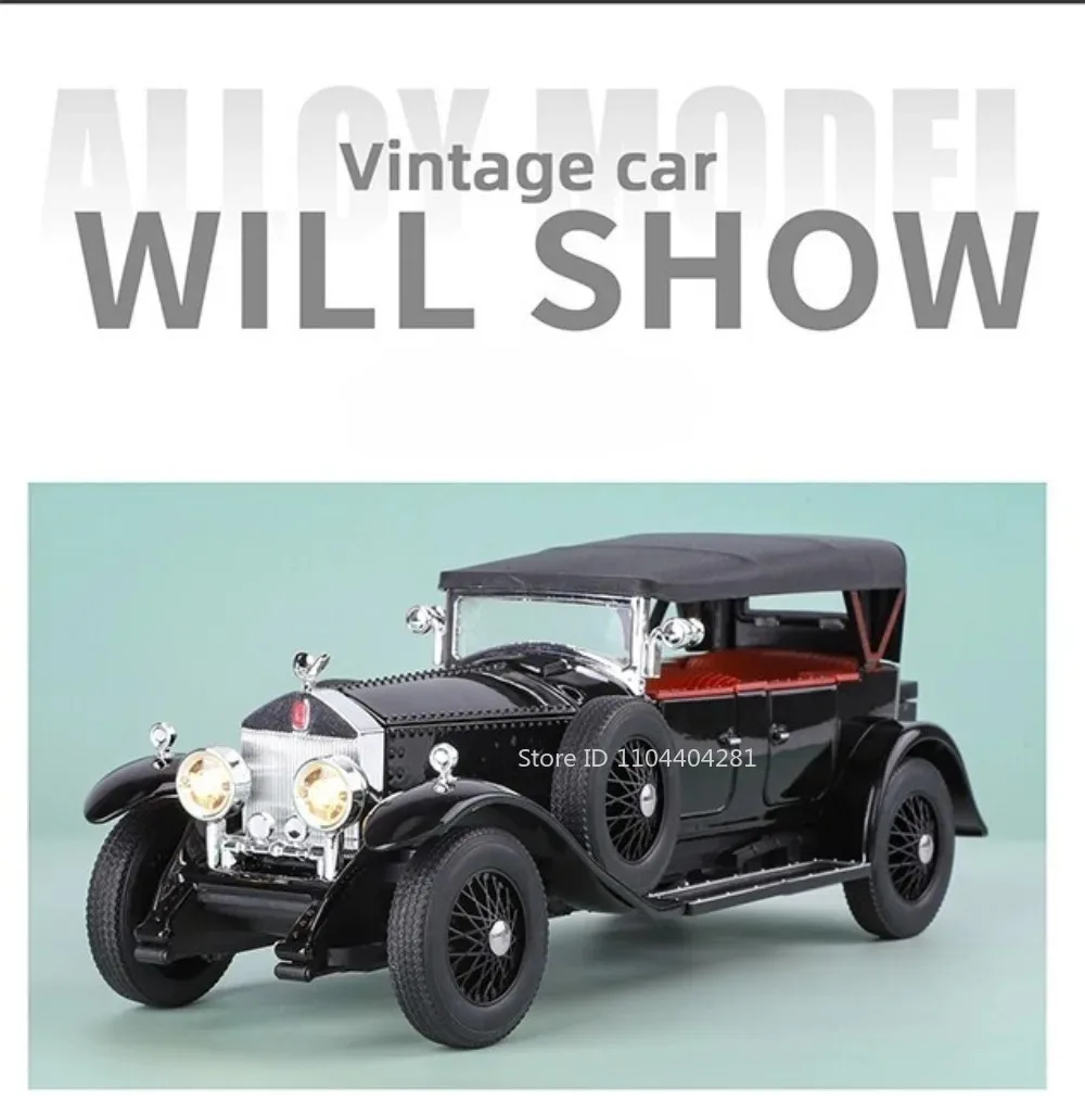 1:24 Phantom 300SL Legierung Diecast Vintage Auto Miniatur Modell Spielzeug Sound Licht Zurückziehen Türen Geöffnet Ornament Kinder Festival Geschenk – Detail 13
