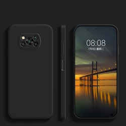 For Poco X3 Pro Case Square Liquid Silicone Camera Lens Protector Phone Cases For Xiaomi PocoX3 X 3 nfc Pocox3 Pro Soft Cover