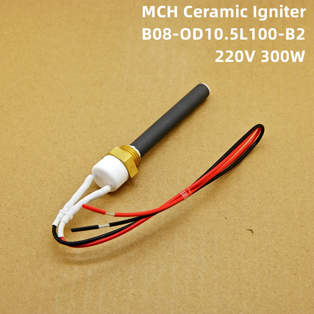 220V 300W 3/8inch thread Ceramic Igniter Ceramic Heating Tube spark plug for pellet stove