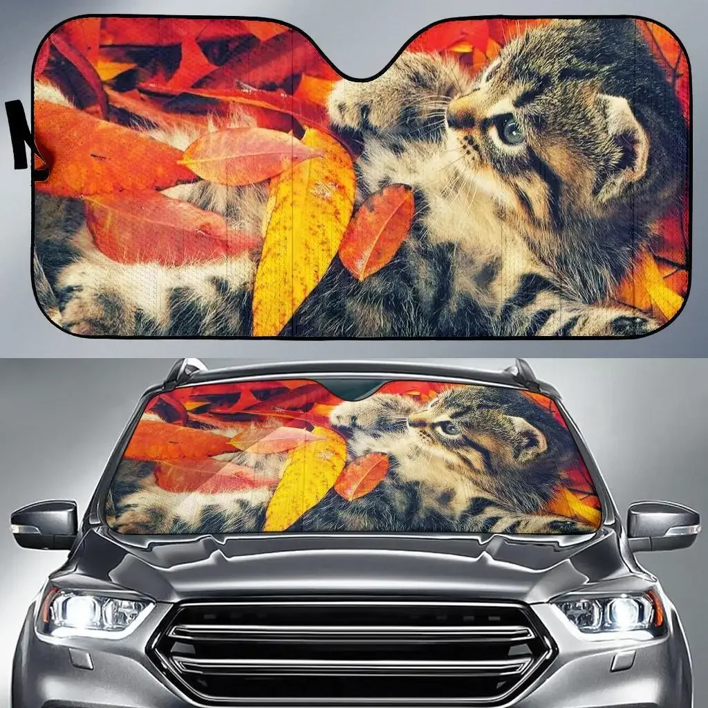 Niedliche Herbst katze Auto Sonnenschutz erstaunliche Geschenk ideen t041720