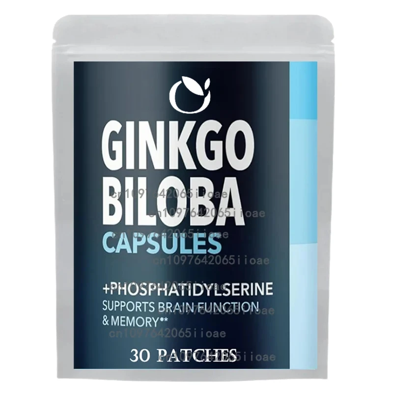 

30 Patches Ginkgo Biloba Transdermal Patches with Panax Ginseng Promotes Memory, Focus, and Nootropic Brain Health