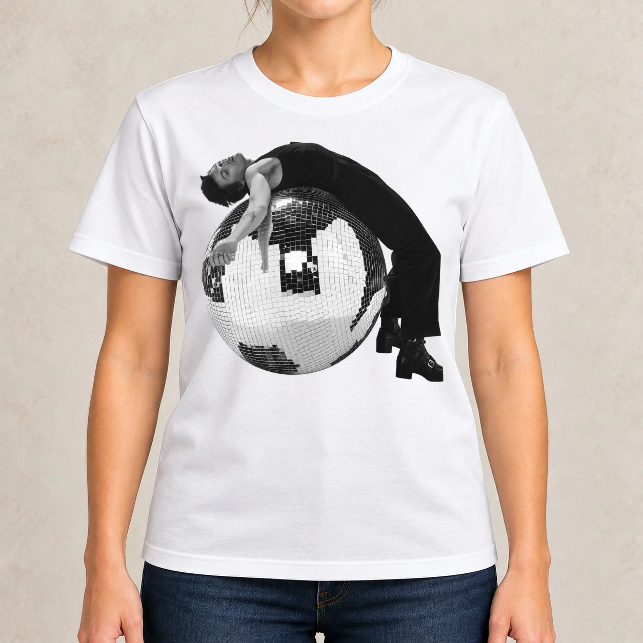 Harry Styles Disco Ball Classic Women T-Shirt summer tops aesthetic clothes animal prinfor clothes for Women