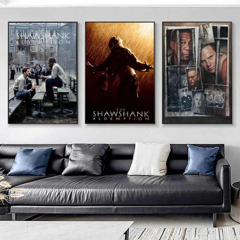 90S Classic Movie The S-Shawshank Redemption Posters HD Print Vintage Wall Art Decor for Home Study Room