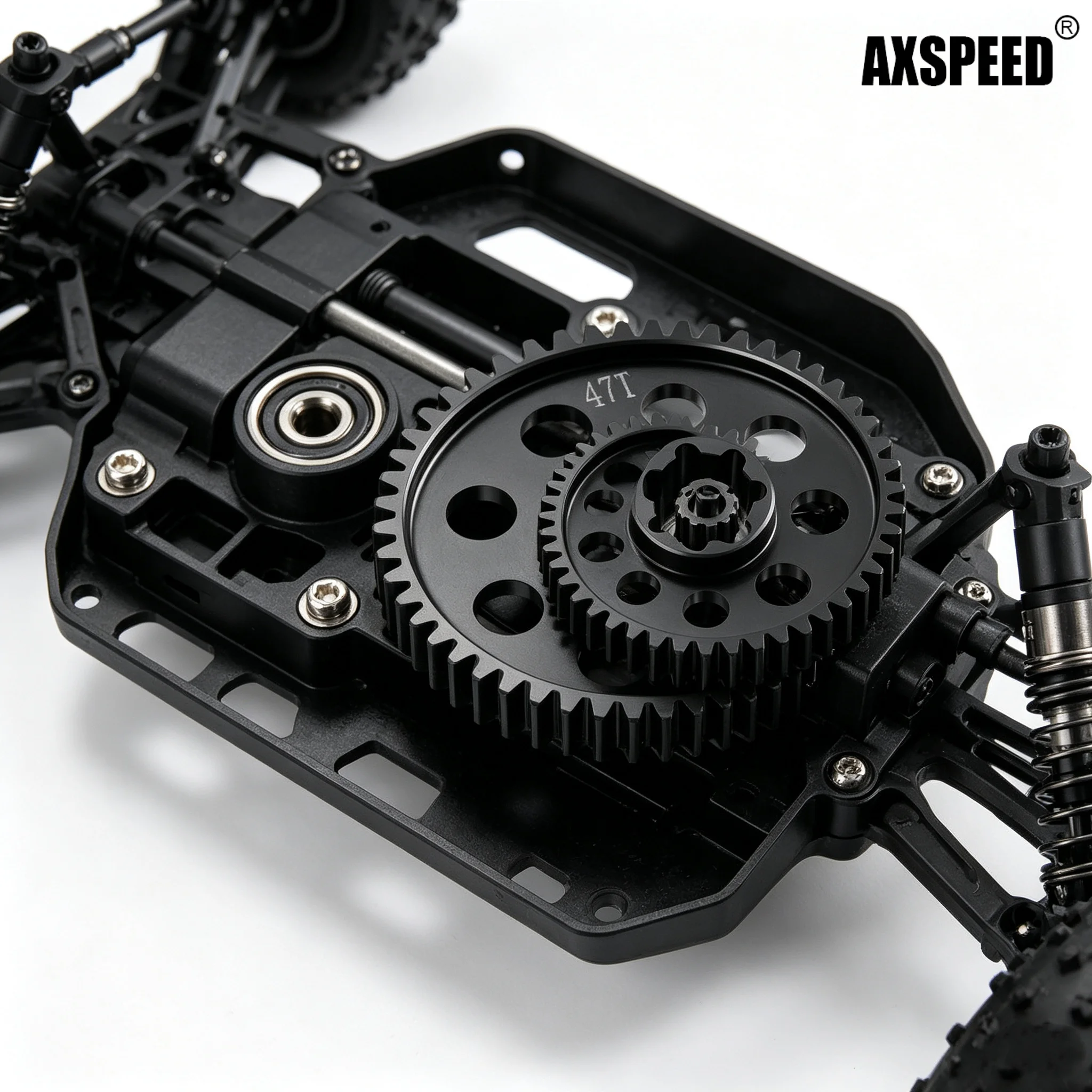 AXSPEED Spur Gear 0.8M 47T Transmission Main Gear for 1/16 T-raxxas Mini Maxx RC Monster Truck Upgrade Parts