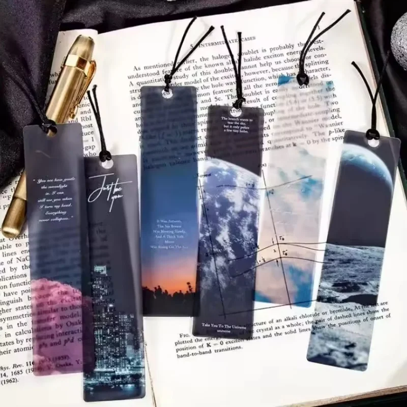 5Pcs Universe Series Bookmark DIY Decorative Bookclip Reading Label Decorative Bookclip Student Office Supplies
