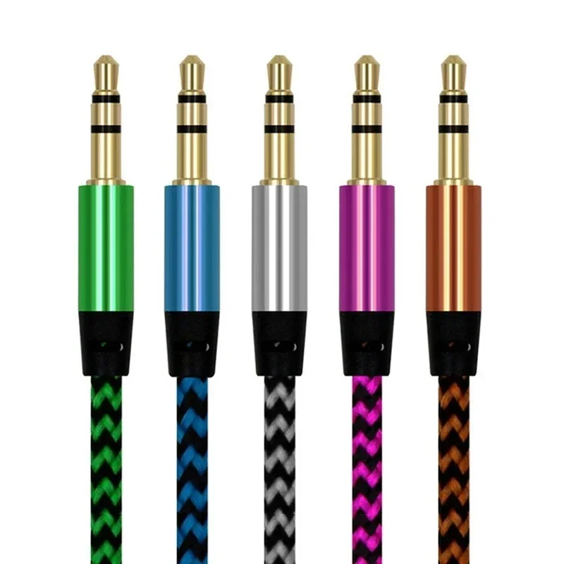 1-4pcs 1m Audio Extension Cable Male To Female 3.5mm Male To Male Audio Aux Cable For Iphone Headphones Speaker Extender