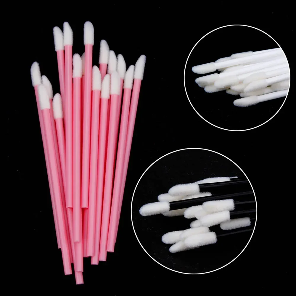 50/100 PCS  MakeUp Tool  Women Eyelash Eyebrow Cleaning Disposable ApplicatorLip Lipstick BrushAccessories Wholesale Gloss Wands