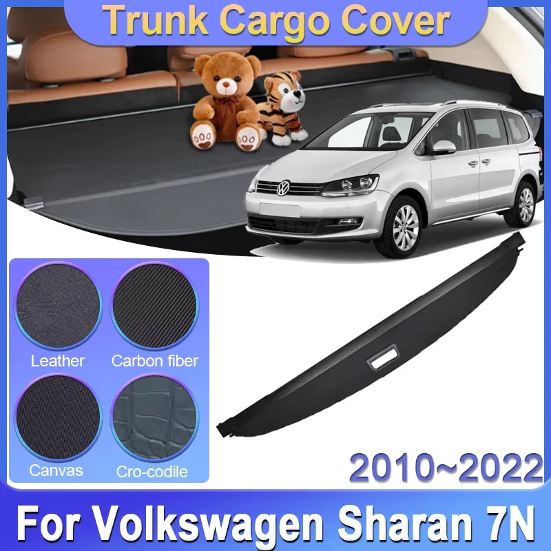 

Car Trunk Cargo Cover For Volkswagen VW Sharan 7N SEAT Alhambra 2010~2022 MK2 Luxury Luggage Curtain Covers Partition Accessorie