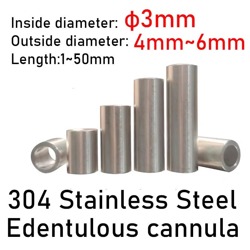 

M3 Stainless Steel 4-6mm Washer Sleeve Bushing Gasket Round Standoff Spacer Hollow Unthreaded Precision High Washer