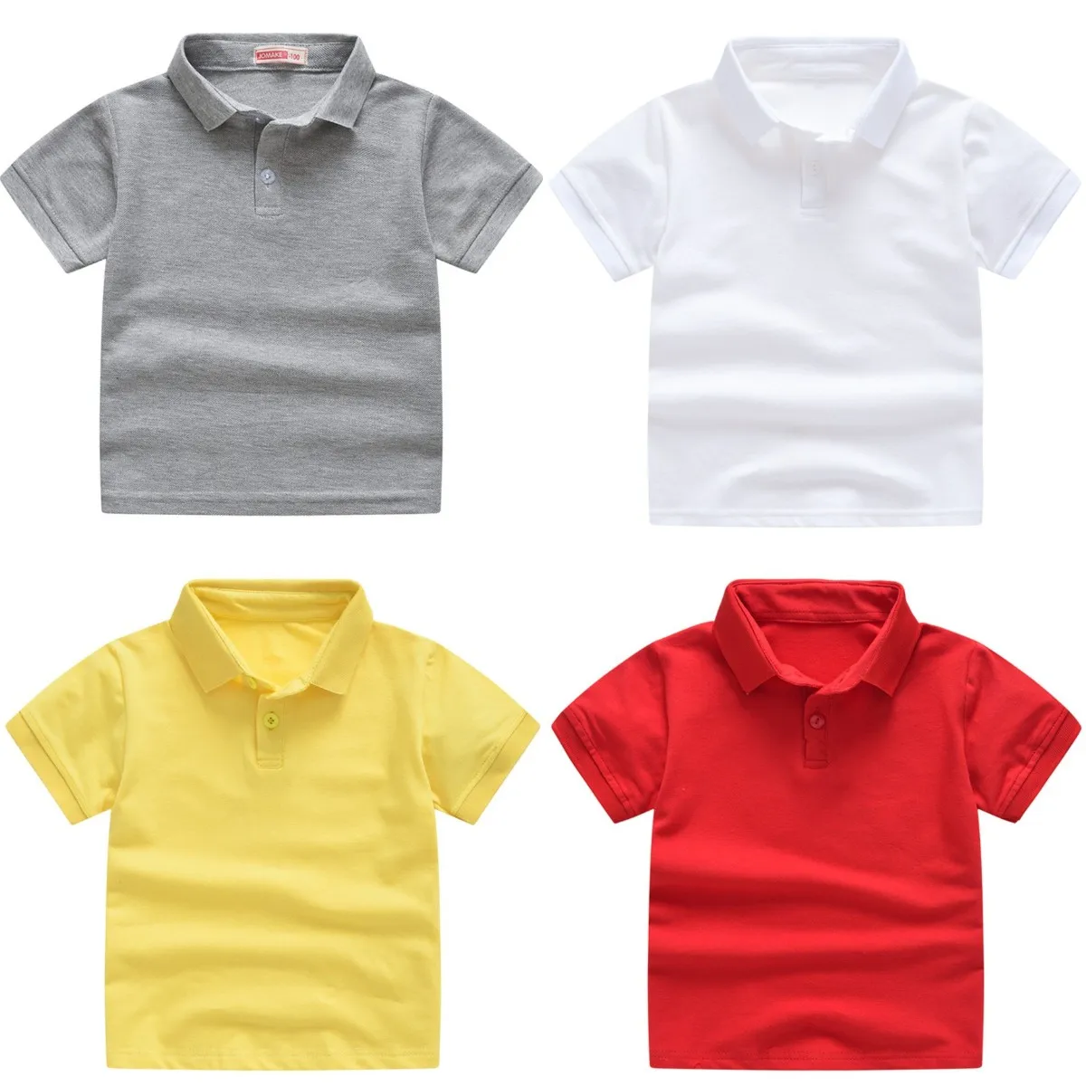 2-9Y Children\'s Polo Shirt Summer Boy Girl Cotton Short Sleeve Tees Baby Casual T-Shirt Solid Color Tops Outfits Kids Clothes