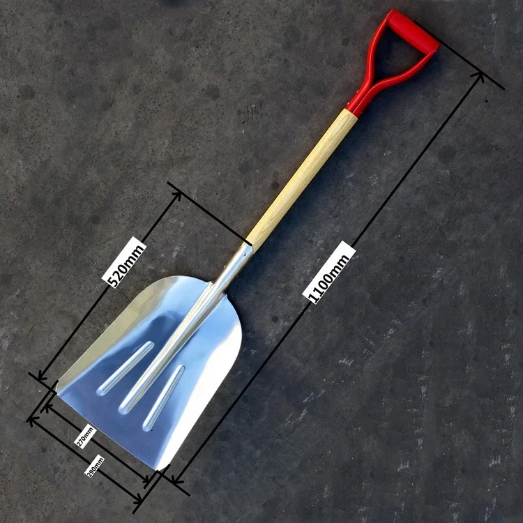 Лопата для снега из алюминиевого сплава с деревянной ручкой