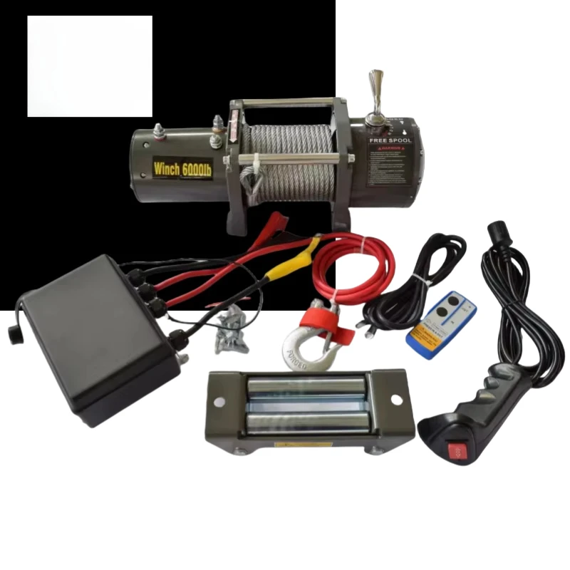 

Electric Winch 4500lbs 12v/ 24v With Rope Guider Car Self Rescue DC Volt Long Winch Rope 14Mcustom