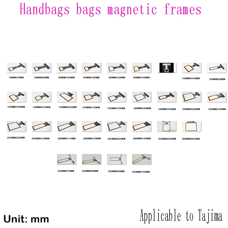 Suitable For Tajima Embroidery Machine Parts Handbags Bags Magnetic Frames Hoop 100X100 150X150 200X200