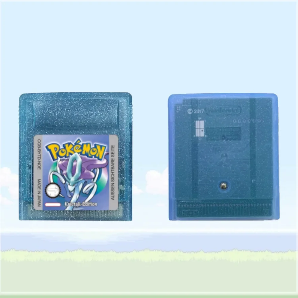 Pokemon GBC Game Card Red Blue Crystal Golden Green Silver Yellow 16 Bit Video Game Cartridge Console Cards for GB/SP