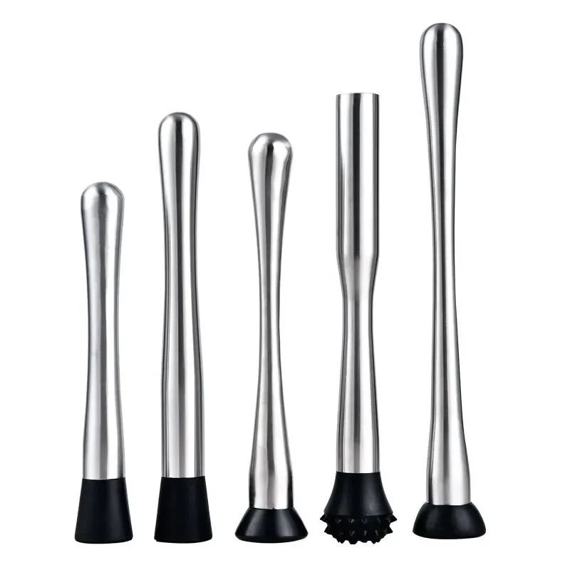 Wine Mixing Stick Stainless Steel Cocktail Shaker Ice Crusher Hammer Barware Tool Bar Utensil Wine Drink Muddler Bar Accessories