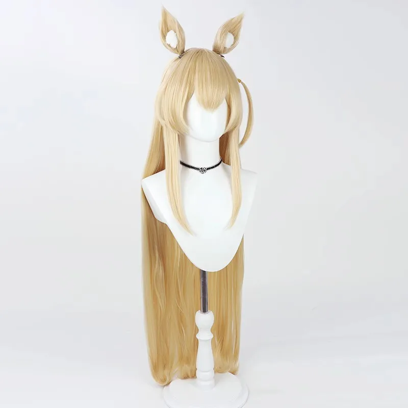 Perruque de Cosplay Game & Anime Kurumi Fox Platoon, cheveux synthétiques en Fiber résistante à la chaleur, archives bleues