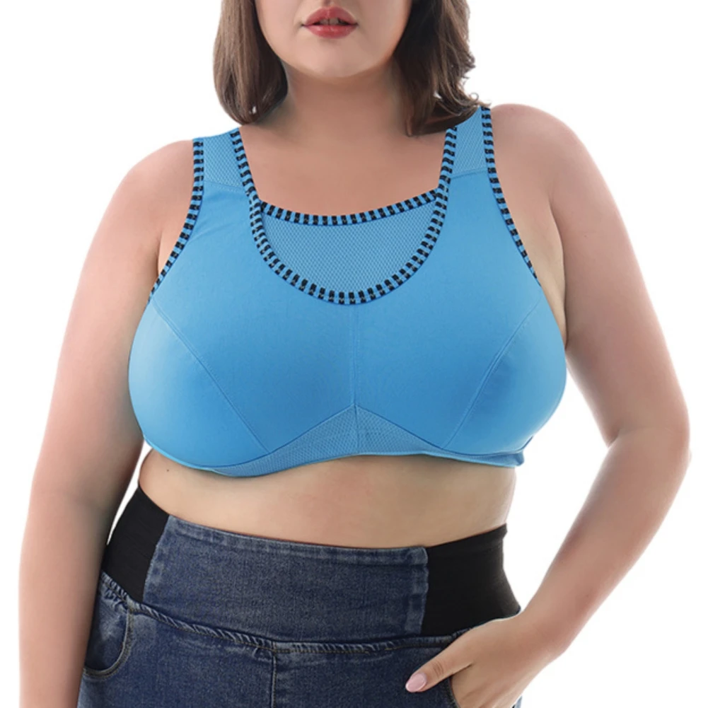 Women Sports Bras Yoga Plus Large Big Size Ladies Cotton Bralette Mujer Top Underwear Padded Fitness Running Brassiere
