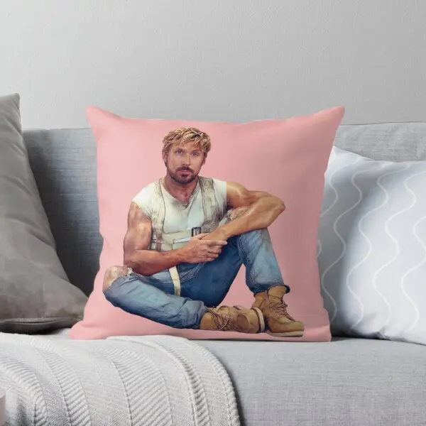 Ryan Gosling The Fall Guy  Printing Throw Pillow Cover Office Bedroom Comfort Case Wedding Anime Pillows not include One Side