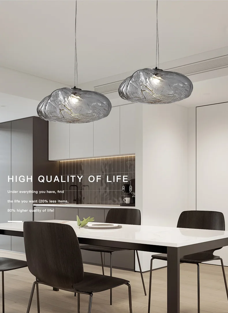 Suspension Loft Verre Ambré & Bois – Luminaire Pendentif E27 Moderne – Cuisine, Salon, Chambre, Bar