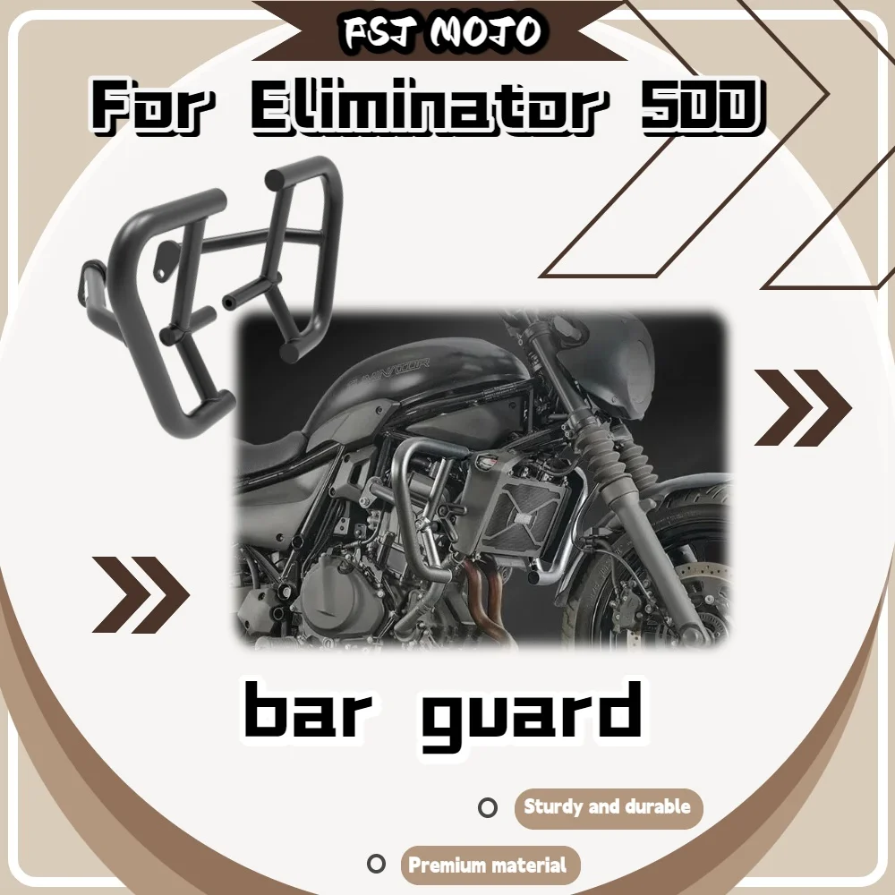 For Eliminator 500 Heavy Duty Anti-Impact Guard Bar, Thickened Welded Steel Matte Anti-Rust Wearproof Protective Bumper Kit