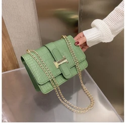 Green Fashion Woman Handbag 2024 Luxury Trend Women Girl Shoulder bag Bright PVC Crossbody PU Purses Women's Leather Tote bag