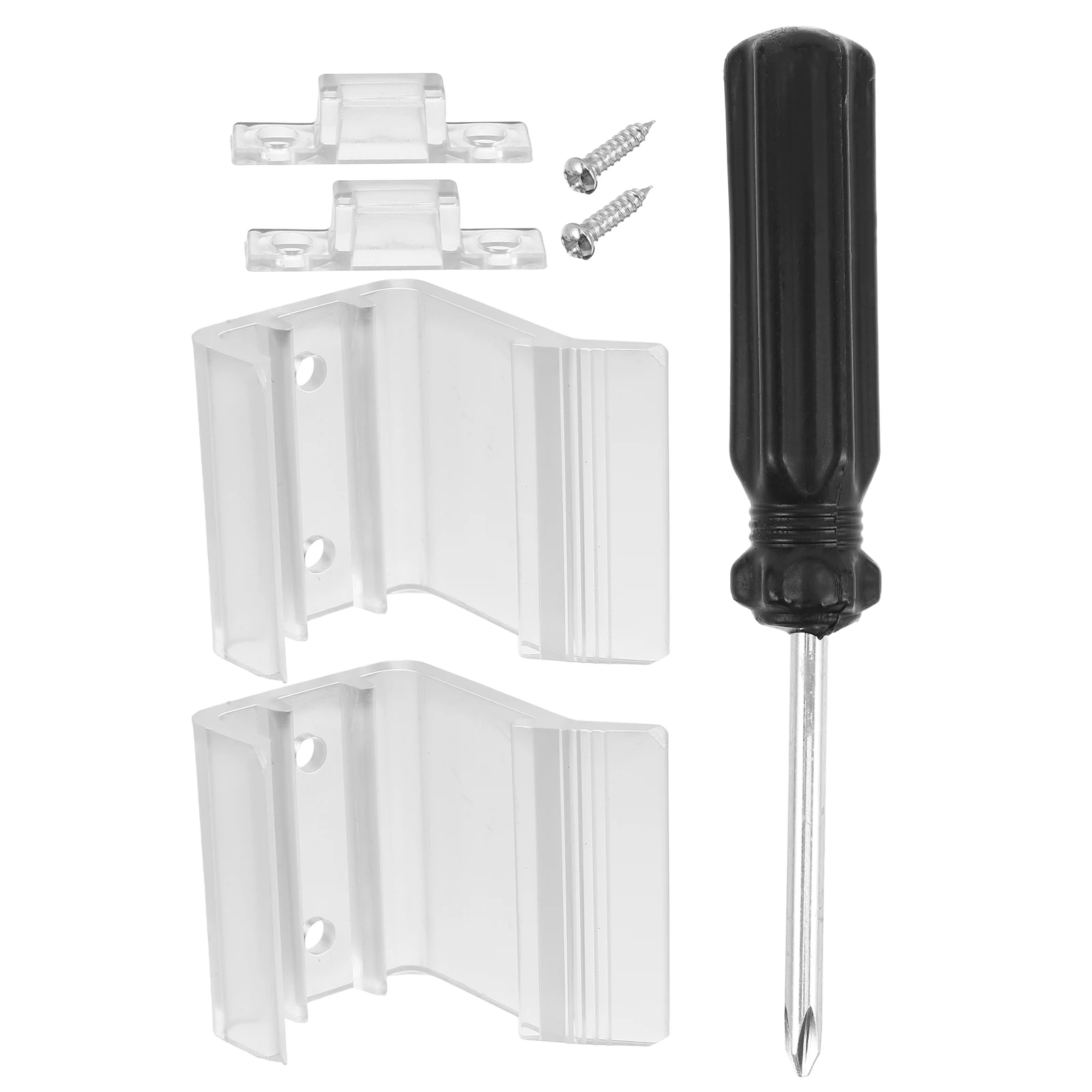 

2Pcs RV Sliding Door Latch Transparent Plastic Camper Replacement Durable Material Rv Cargo Door Latches Car Repair Parts