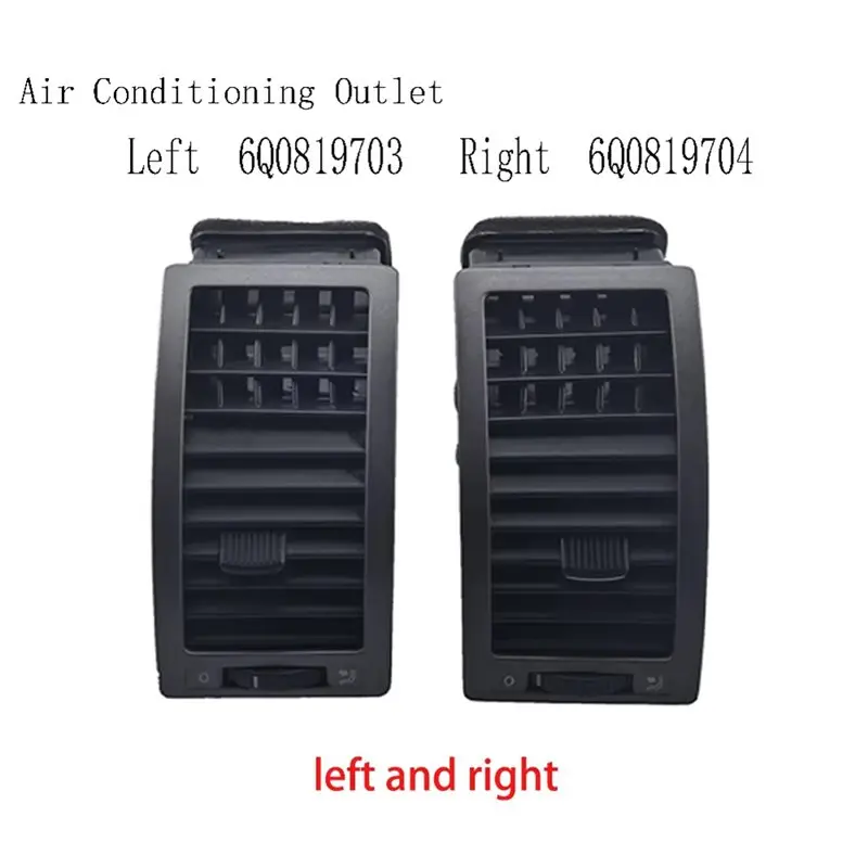 A21E-Left+Right Car Front Dash Air Vent Air Conditioning Outlet Grille For VW Polo 2002-2010 6Q0819703 6Q0819704 view 5