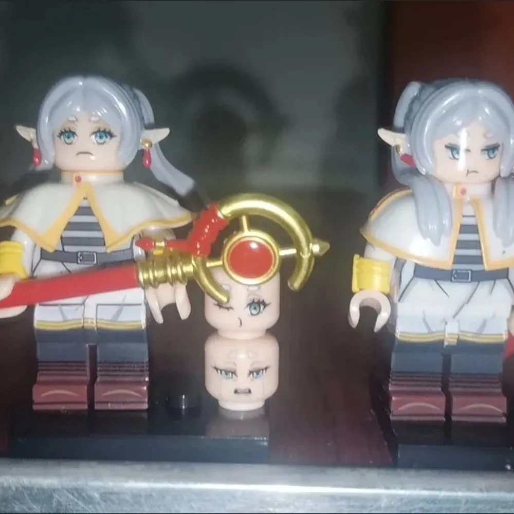 In Stock Anime Figure Frieren 3 Expressions Elf Peripheral PVC Model Decoration Ornaments Cute Statue Birthday Gifts Toys